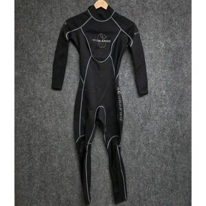 Scubapro Womens Size XS Black Full Wetsuit Profile 0.5mm Surfing Scuba Back Zip